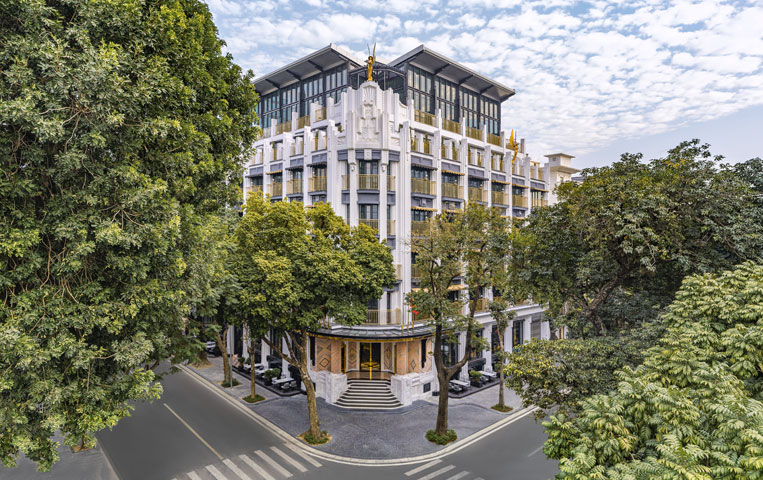 Exterior of Capella Hanoi near the Opera House
