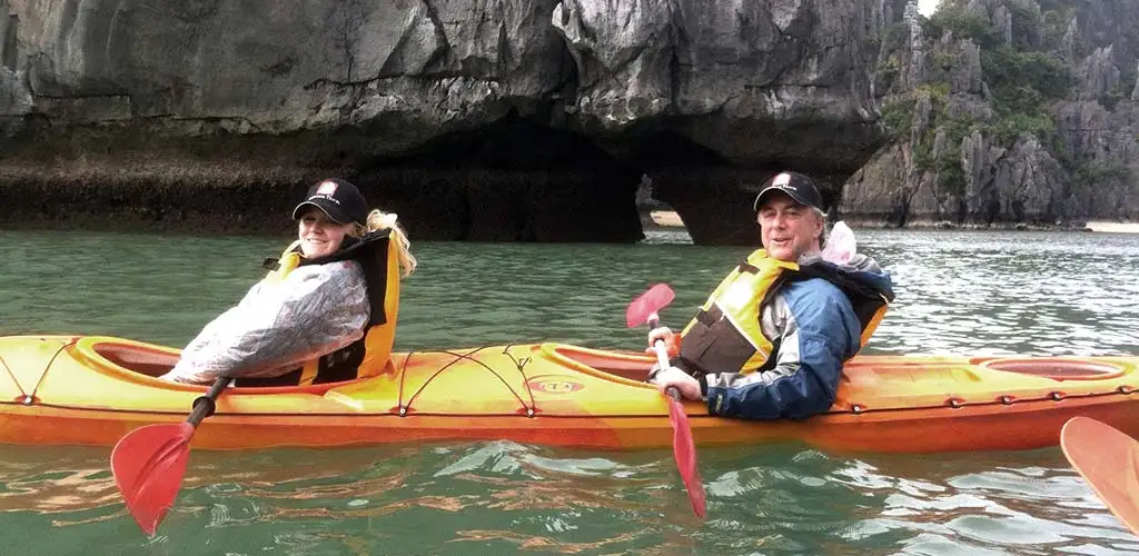 Kayaking on Halong Bay