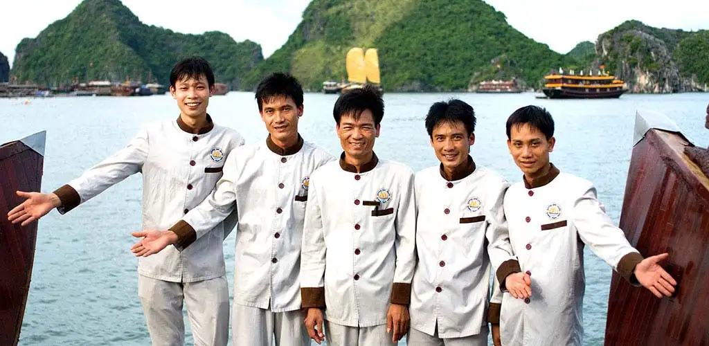 Halong Bay boat crew