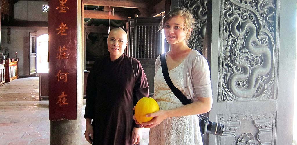 Meeting a nun in Hue, Vietnam