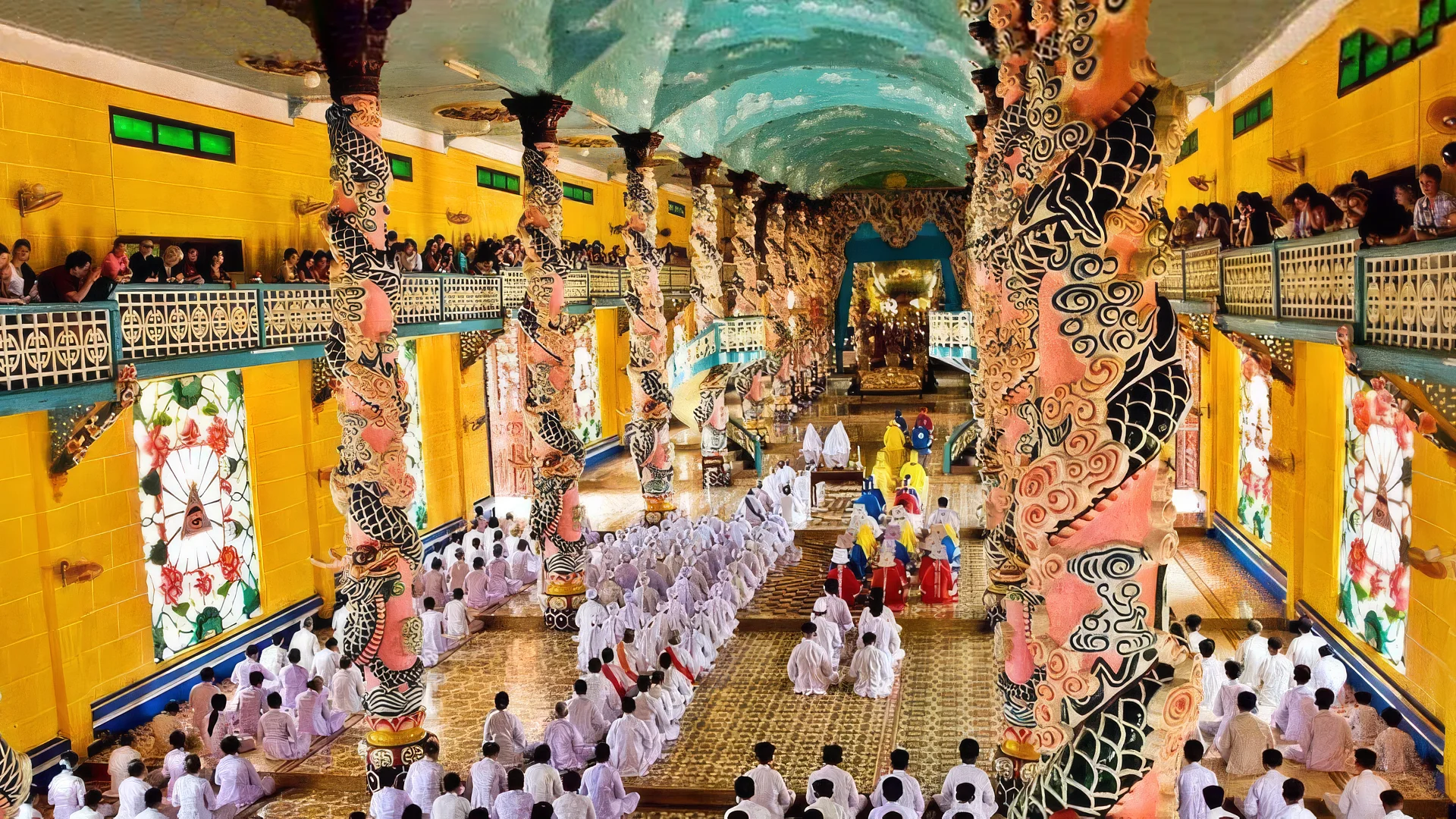 Cao Dai temple ceremony in Vietnam