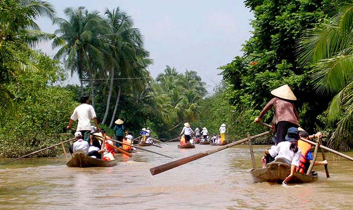 Boats in the Mekong Delta, Vietnam