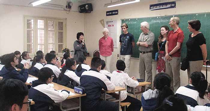 Family teaching English in Hanoi, Vietnam