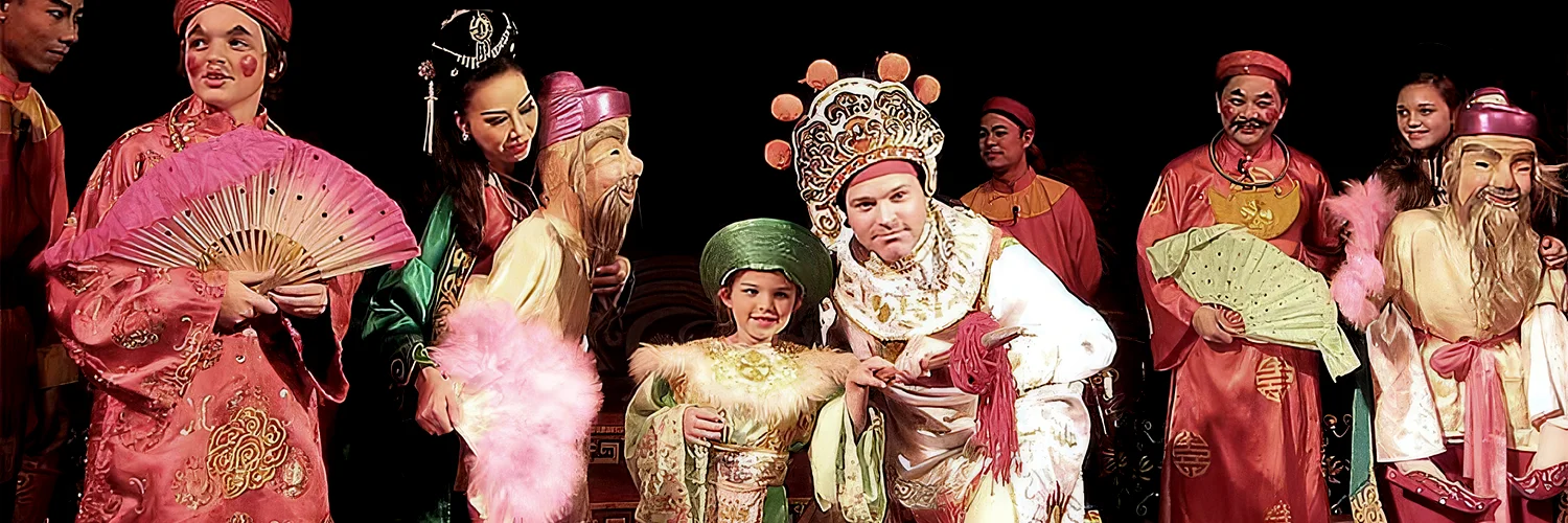 Family with the Hanoi traditional opera troupe