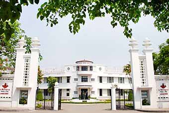 Front of La Residence Hotel in Hue, Vietnam