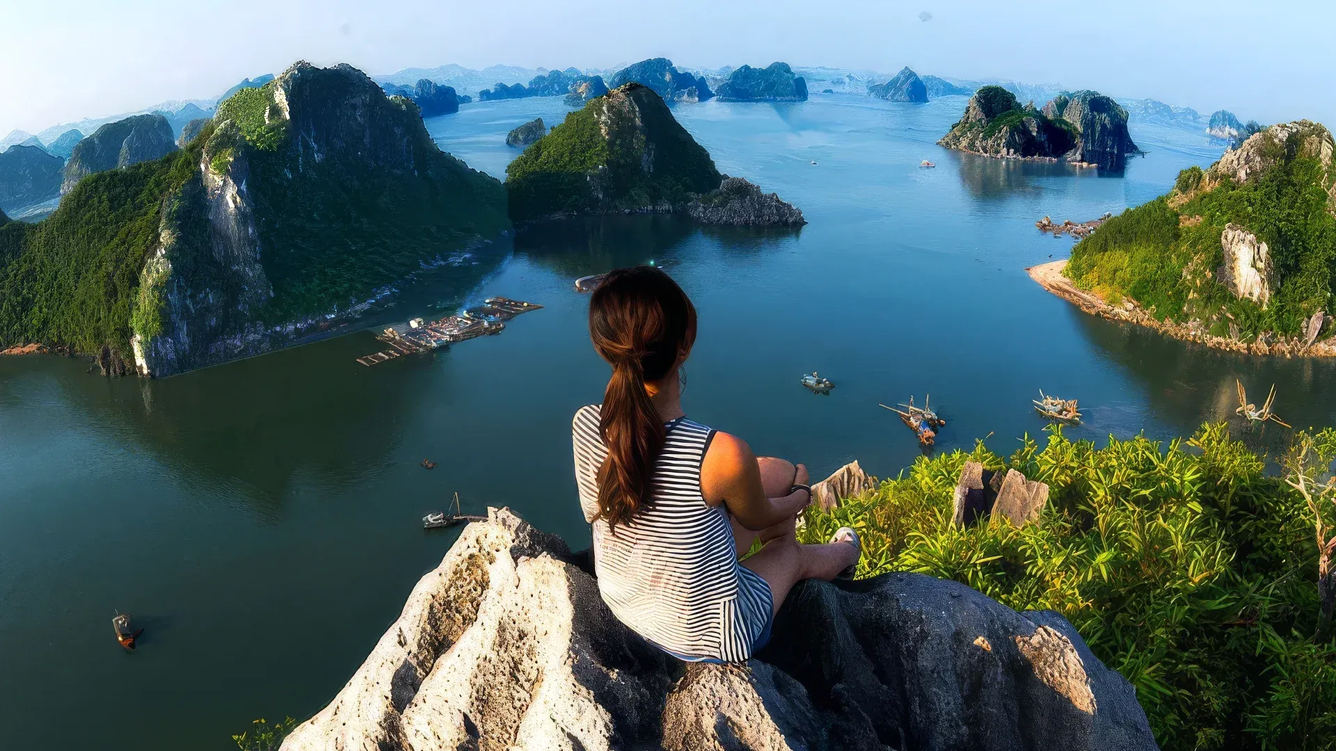 Panorama of Halong Bay, Vietnam
