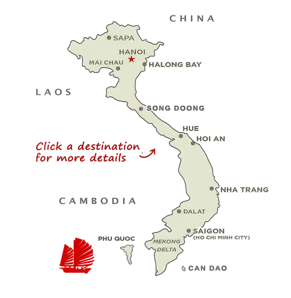 Vietnam travel map